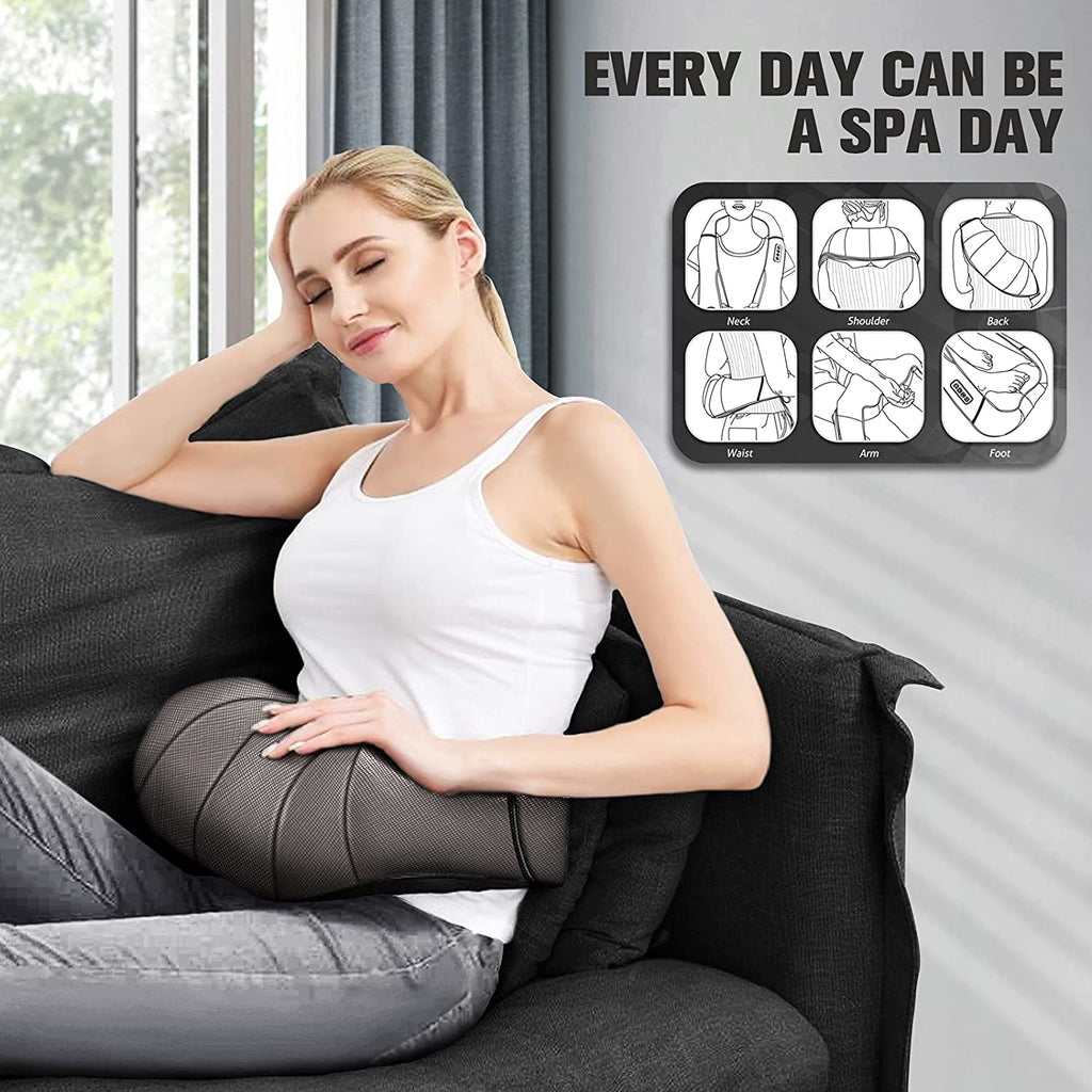 Neck Massager with Heat for Pain Relief Deep Tissue Gifts, Gray